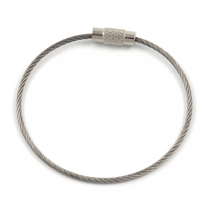 Wire ring with screw locking, stainless steel, 50mm
