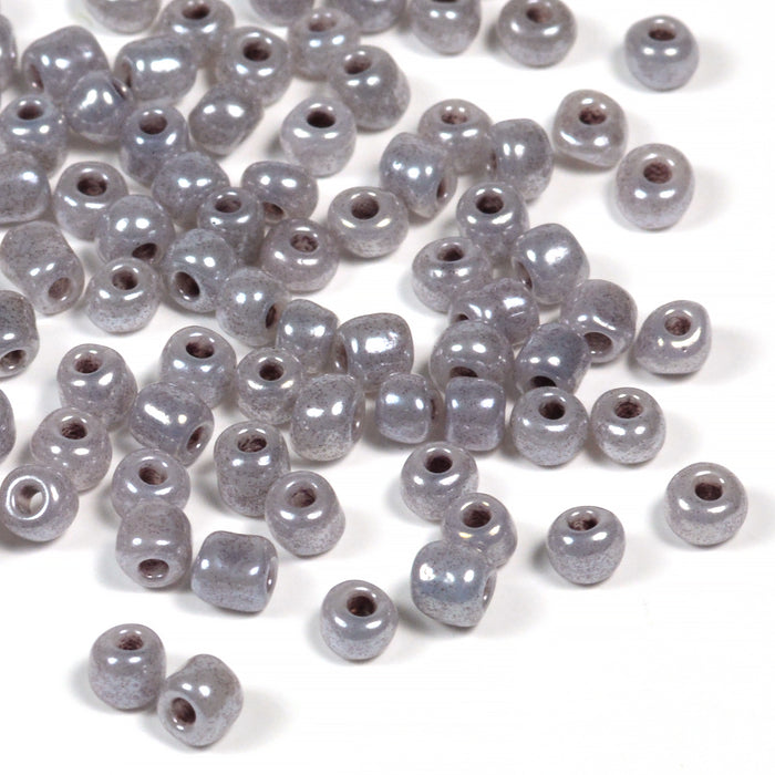 Seed Beads, 4mm, ceylon grå, 30g