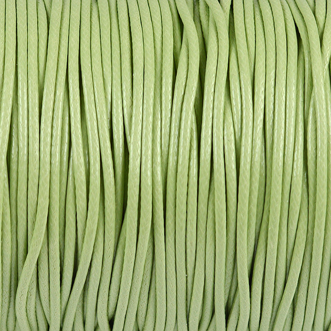 Vokset polyestersnor, pistasjgrønn, 1,5 mm, 5 m
