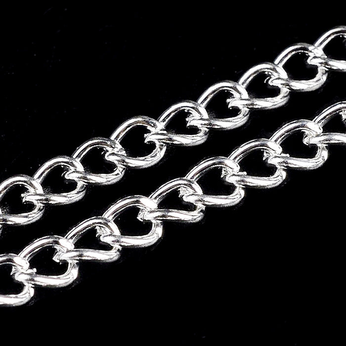 Chain, silver, 4x5mm