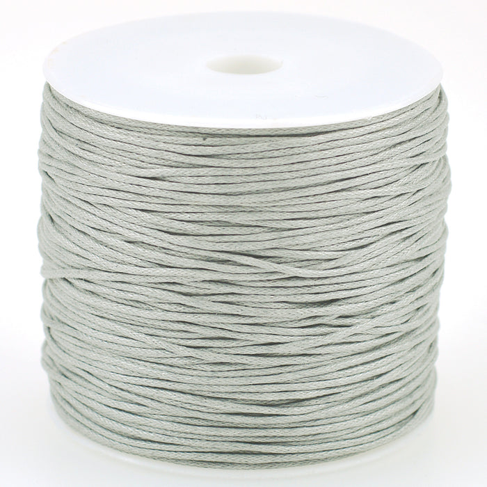 Waxed cotton cord, light grey, 1mm