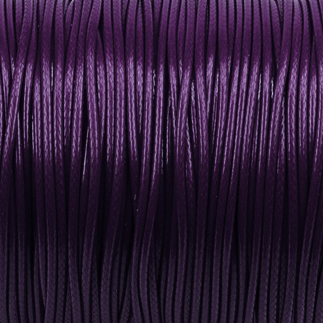 Waxed polyester cord, plum, 1.5mm, 5m