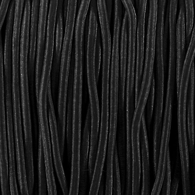 Rund strikk, sort, 2mm