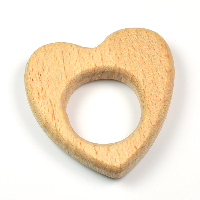 Natural wooden figure, heart