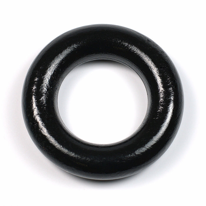 Small wooden ring without holes, black