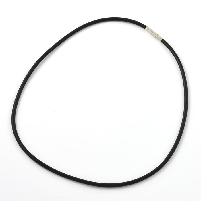 Rubber necklace with magnetic clasp, 46cm