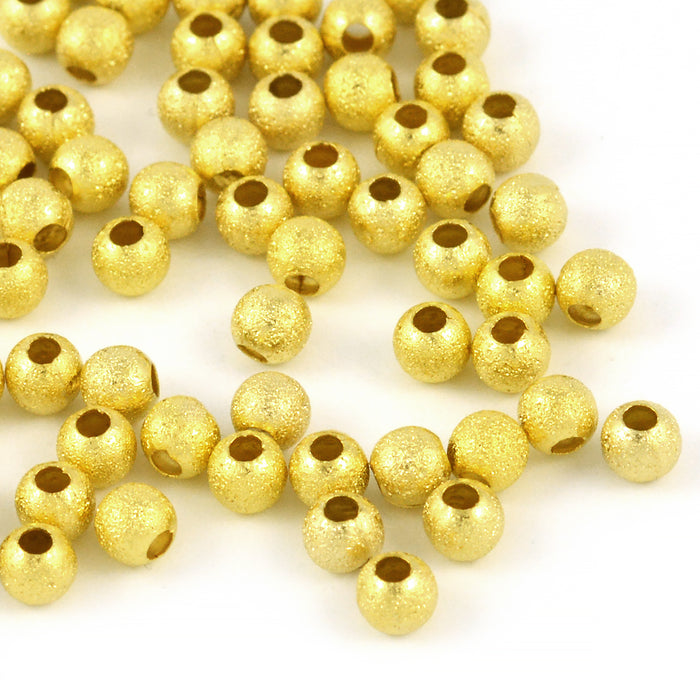 Stardust pearls, 4mm, gold