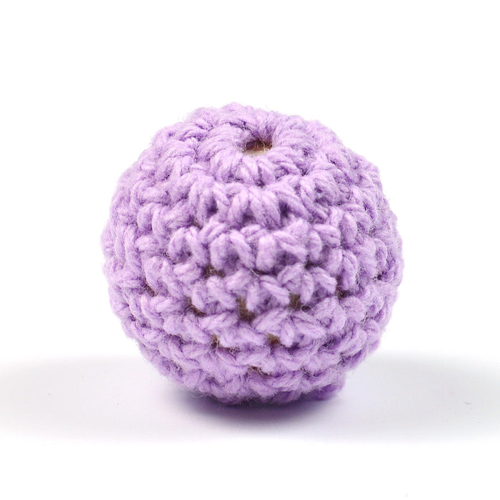Crocheted bead, lavender, 20mm