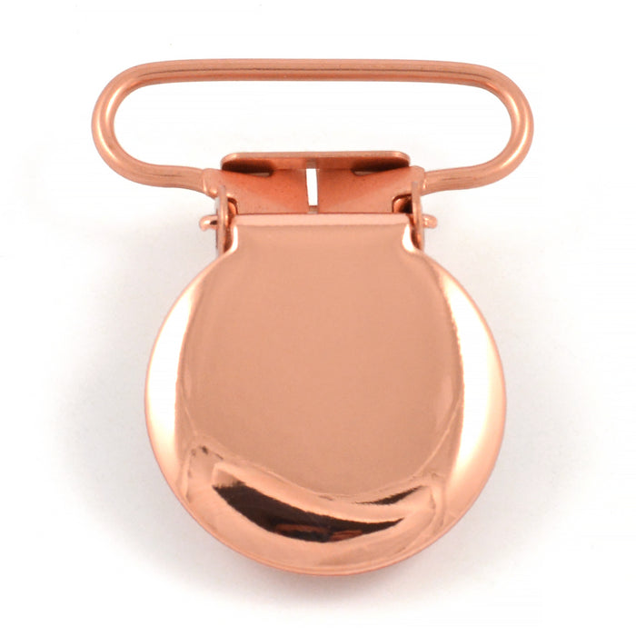 Metal clip, round, copper
