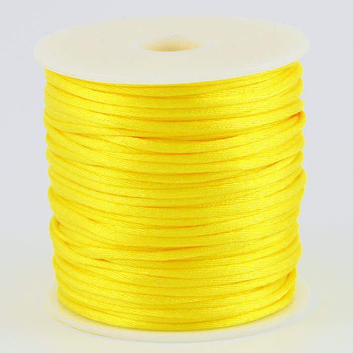Satin cord, yellow, 1.5mm