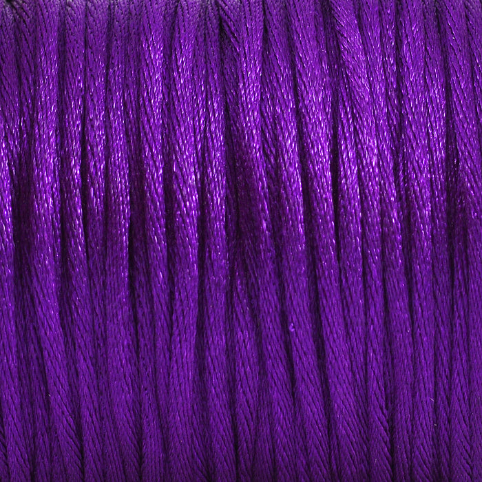 Satin cord, plum, 1.5mm