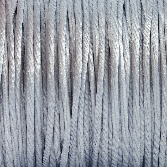 Satin cord, silver grey, 1.5mm