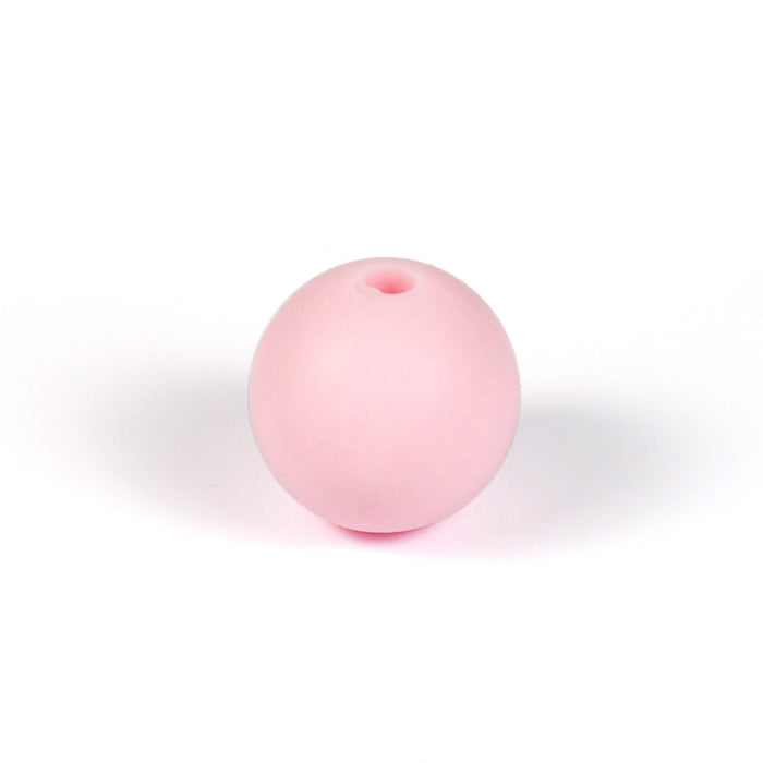 Silicone beads, light pink, 12mm
