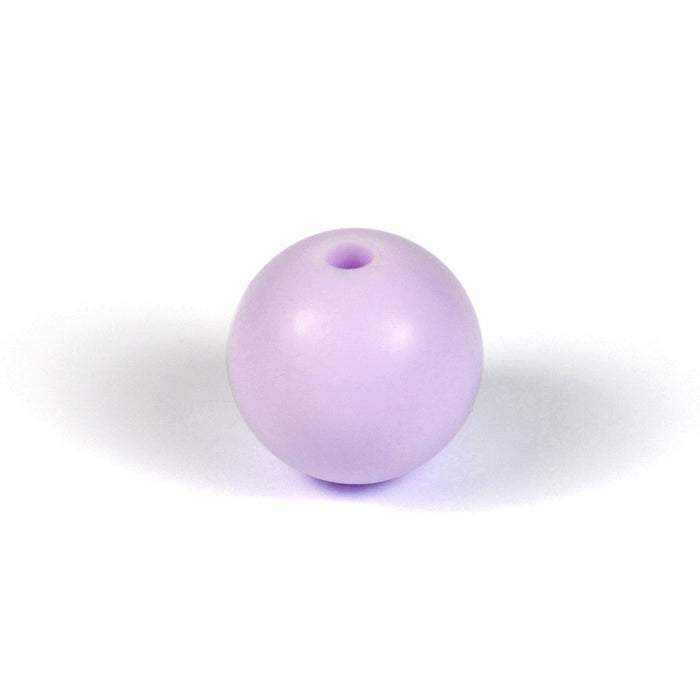 Silicone beads, lavender, 12mm