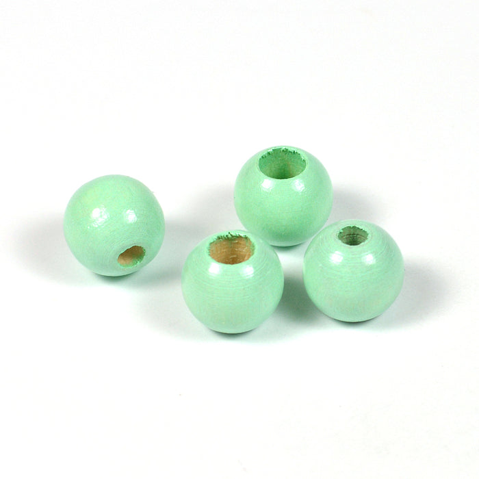 Safety beads, 10mm, mint, 6pcs
