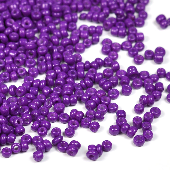 Seed Beads, 2mm, opaque purple, 30g