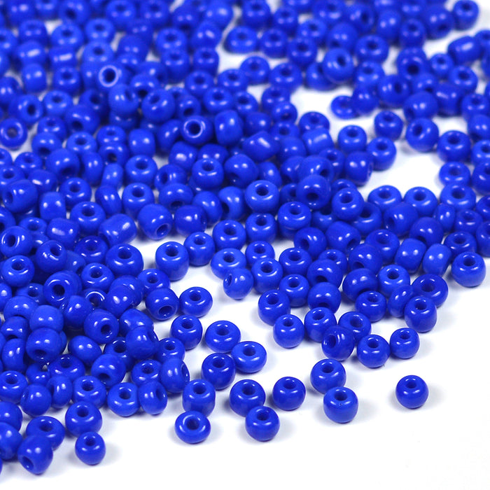 Seed Beads, 2mm, opak marinblå, 30g