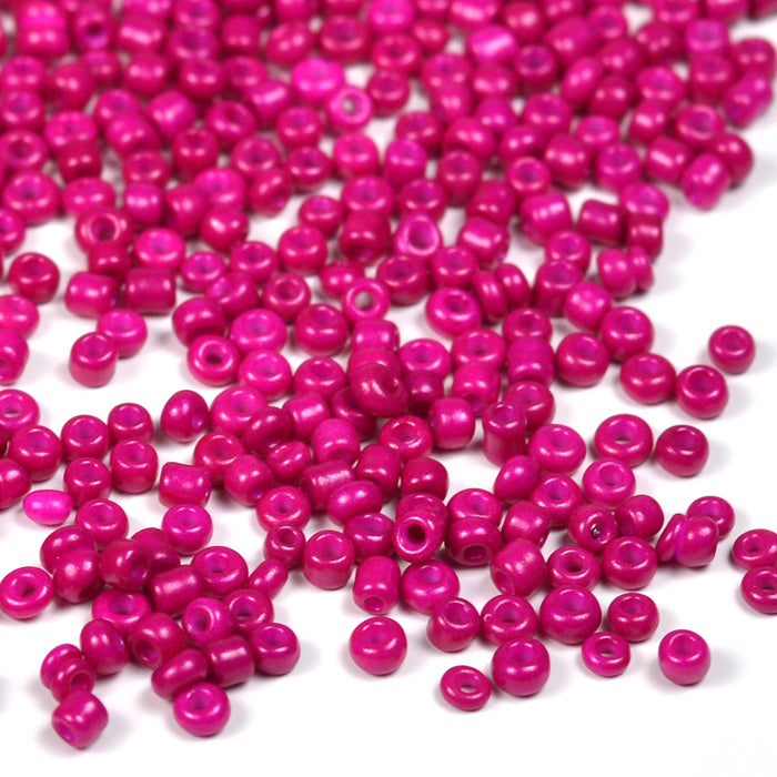 Seed Beads, 2mm, opak fuchsia, 30g