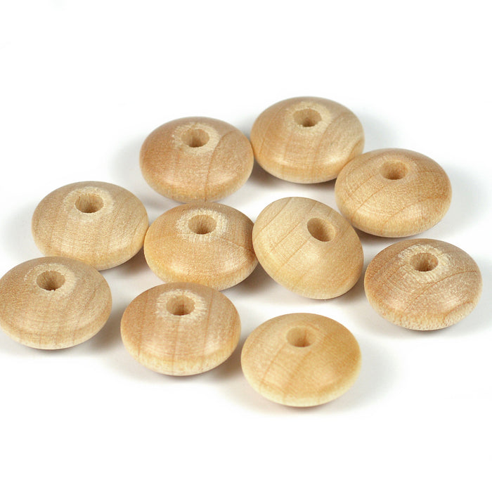 Large wooden lenses, untreated, 40 pcs