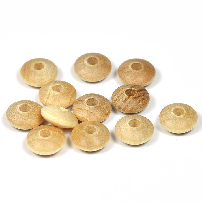 Wooden lenses, untreated, 50 pcs