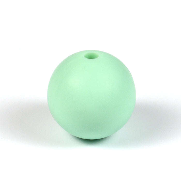Silicone beads, mint, 19mm