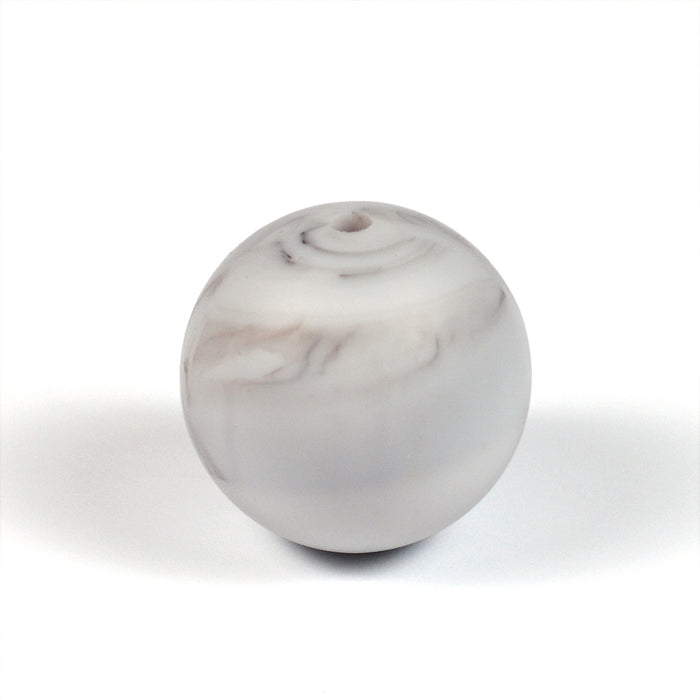 Silikonperler, marmor, 19 mm