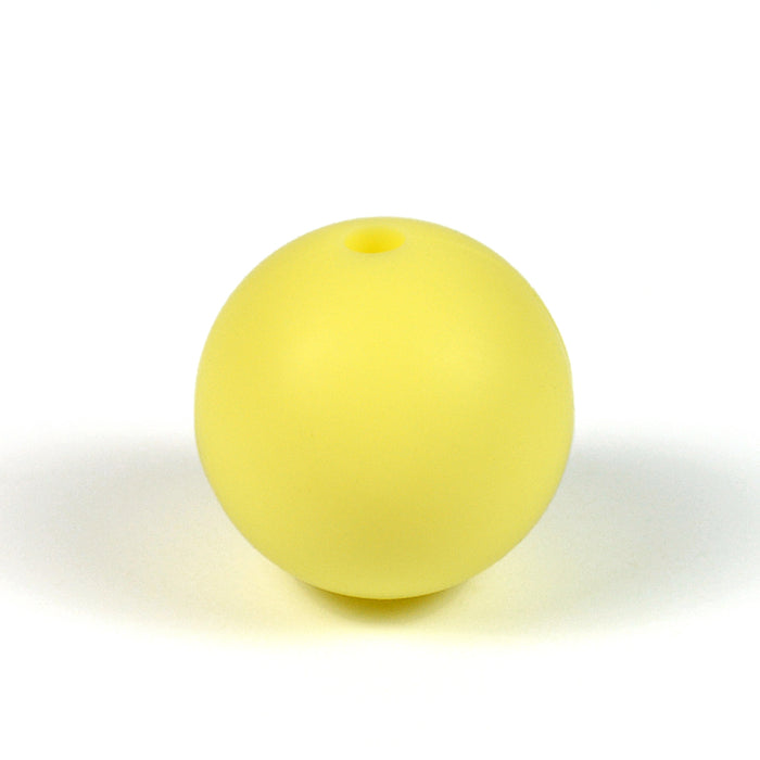 Silicone beads, pastel yellow, 19mm