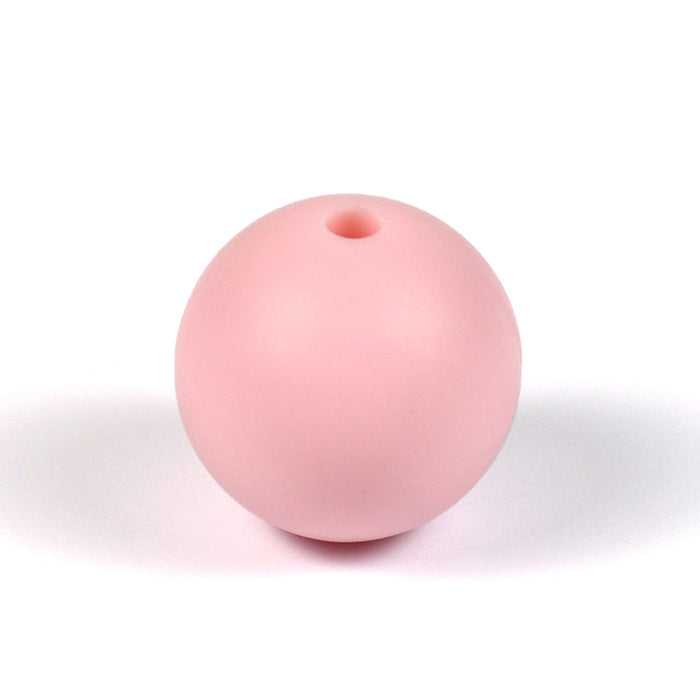 Silicone beads, powder pink, 19mm