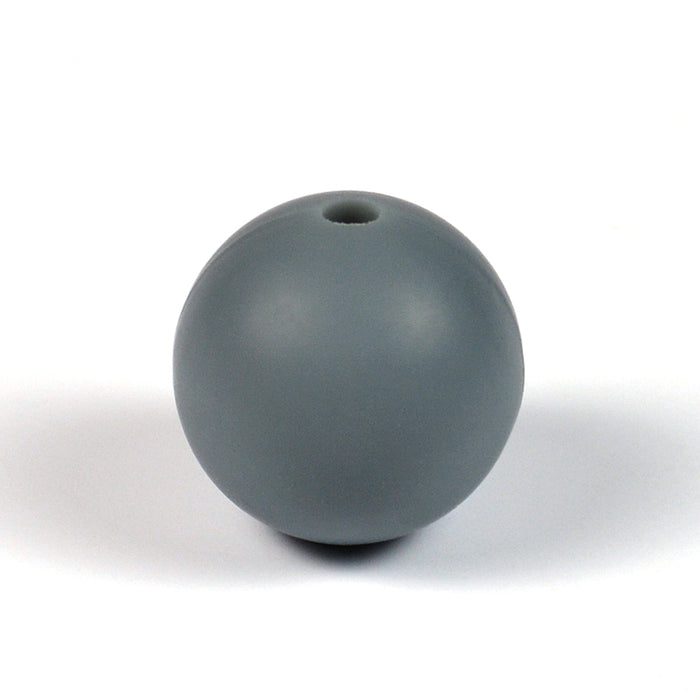 Silicone beads, dark grey, 19mm