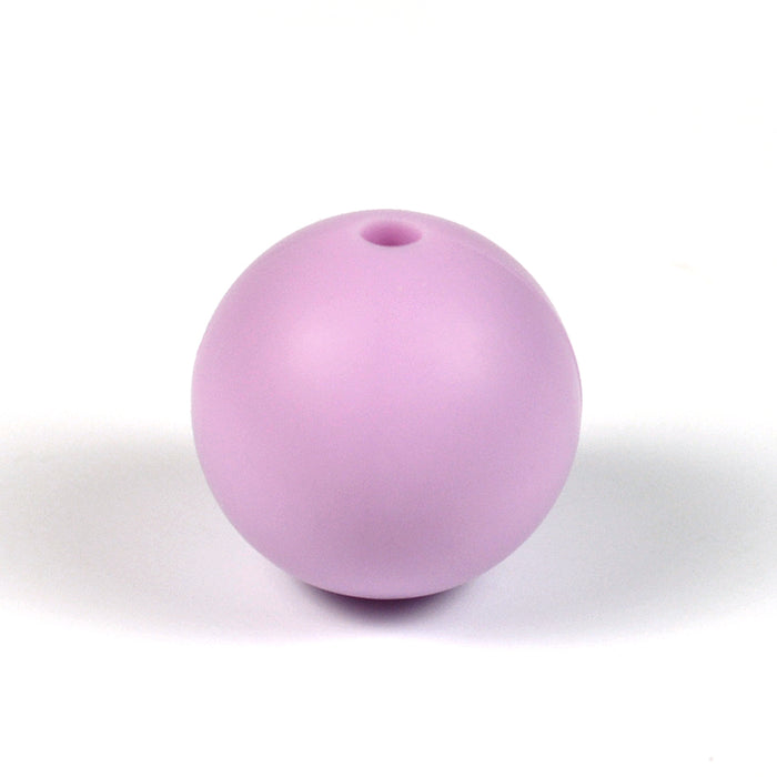 Silicone beads, lavender, 19mm
