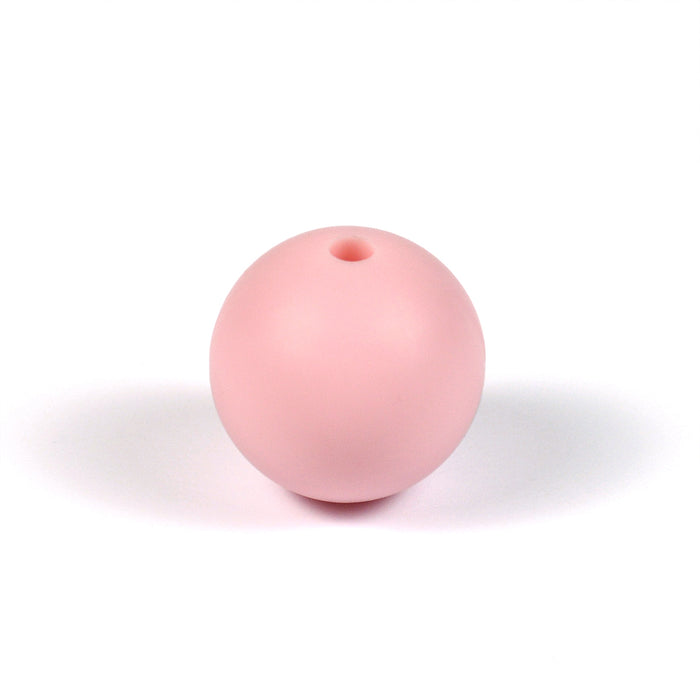 Silicone beads, powder pink, 12mm