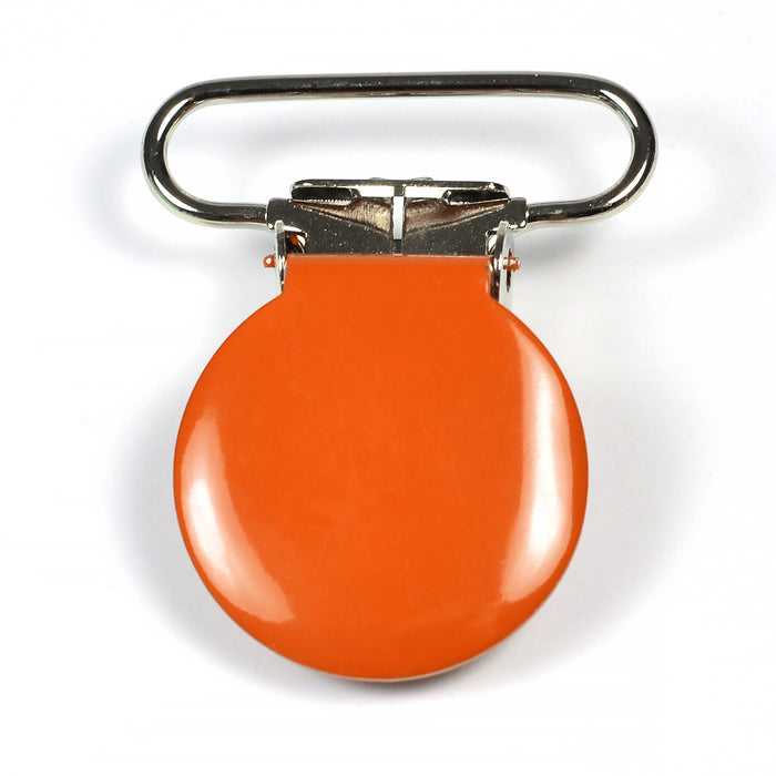 Metal clip, round, orange