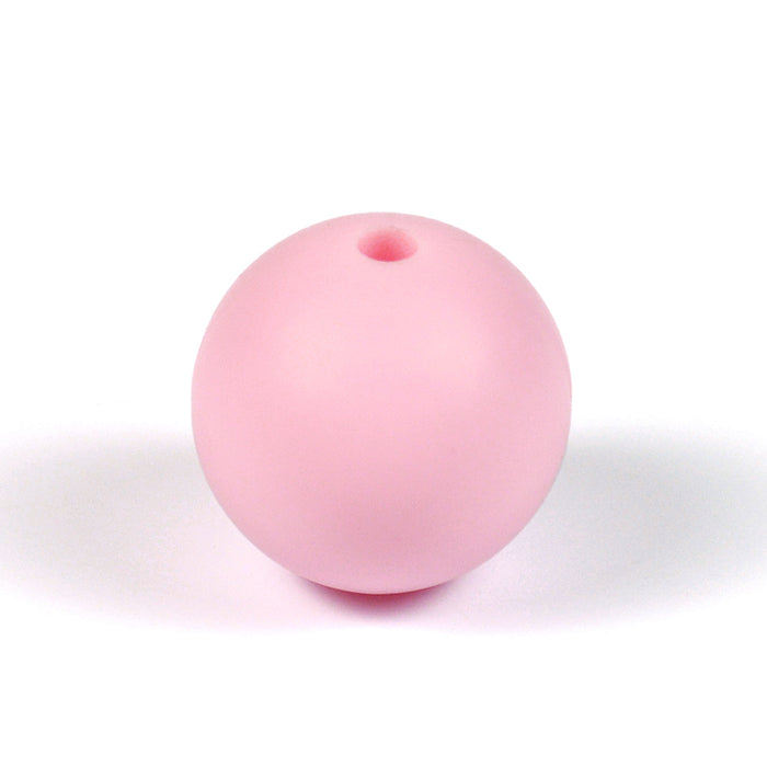 Silicone beads, light pink, 19mm