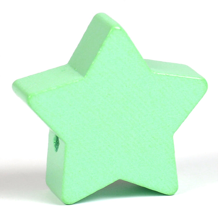 Motif bead in wood, large star