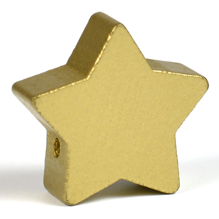 Motif bead in wood, large star