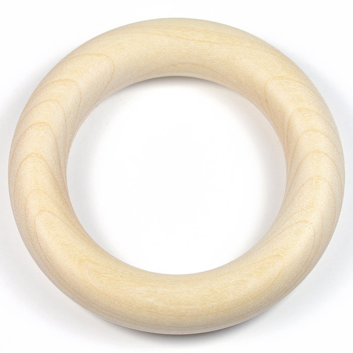 Large wooden ring without holes, untreated