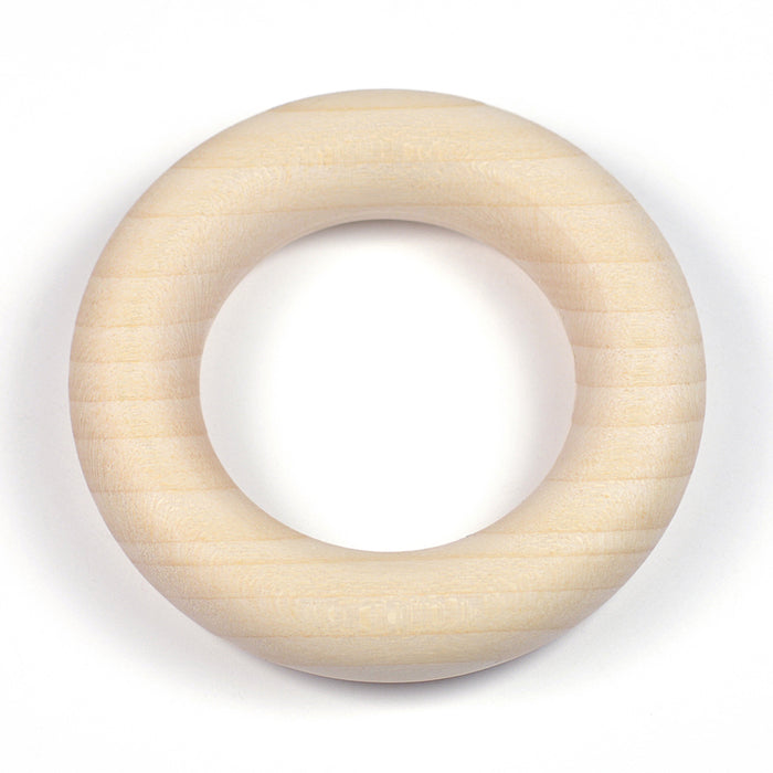 Between wooden rings without holes, 10-pack