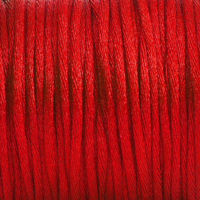 Satin cord, red, 1.5mm
