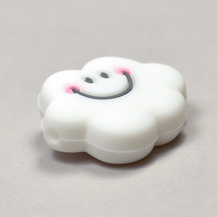 Motive bead in silicone, clouds