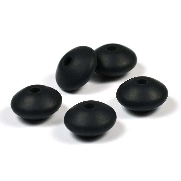 Silicone lenses, black, 5 pcs