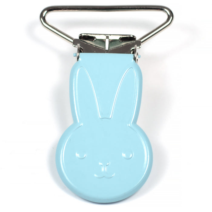 Metal clip, rabbit, light blue