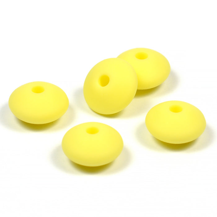 Silicone lenses, pastel yellow, 5 pcs
