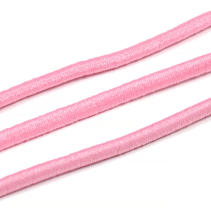 Rund strikk, lys rosa, 2,5 mm