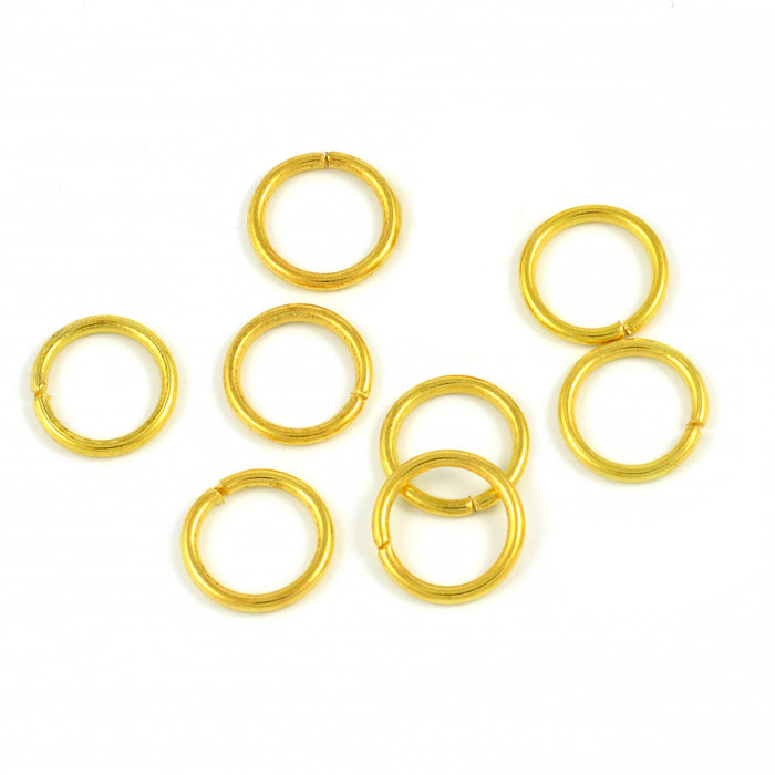 Simple counter rings, gold, 10mm, 50pcs