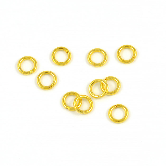 Simple counter rings, gold, 5mm, 100pcs