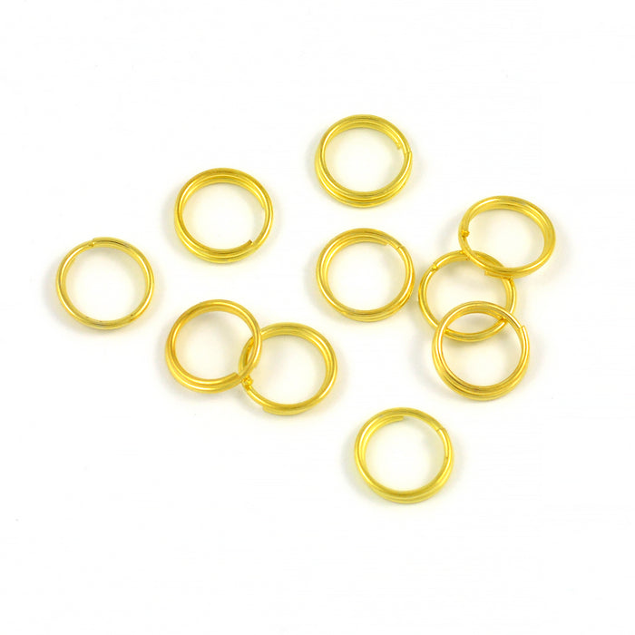 Double counter rings, gold, 8mm, 100pcs