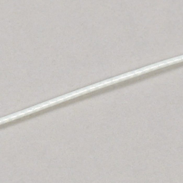 Vaxat polyestersnöre, vit, 0,6mm, 10m