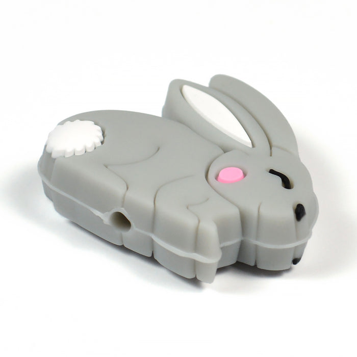 Motif bead in silicone, rabbit