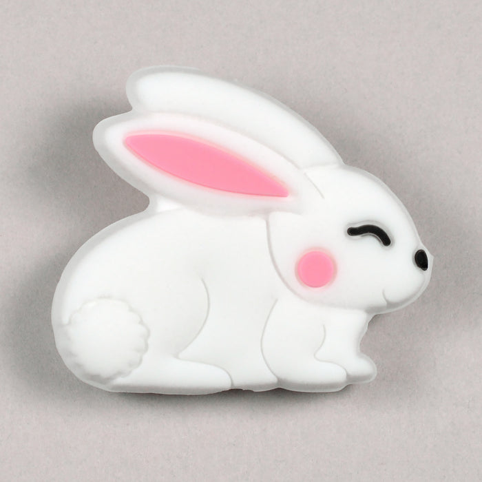 Motif bead in silicone, rabbit