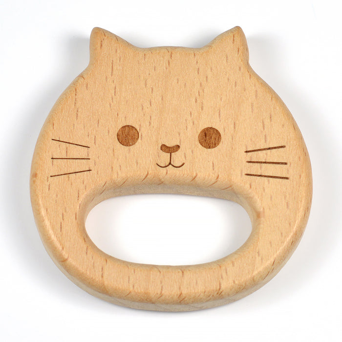 Natural wooden figure, "knubbis" cat